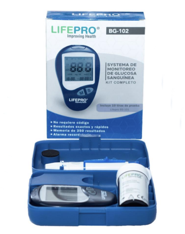 Medidor de Glucosa Lifepro BG-102